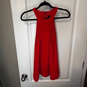 Sam Edelman Red Halter Neck Sleeveless Top Womens Size S